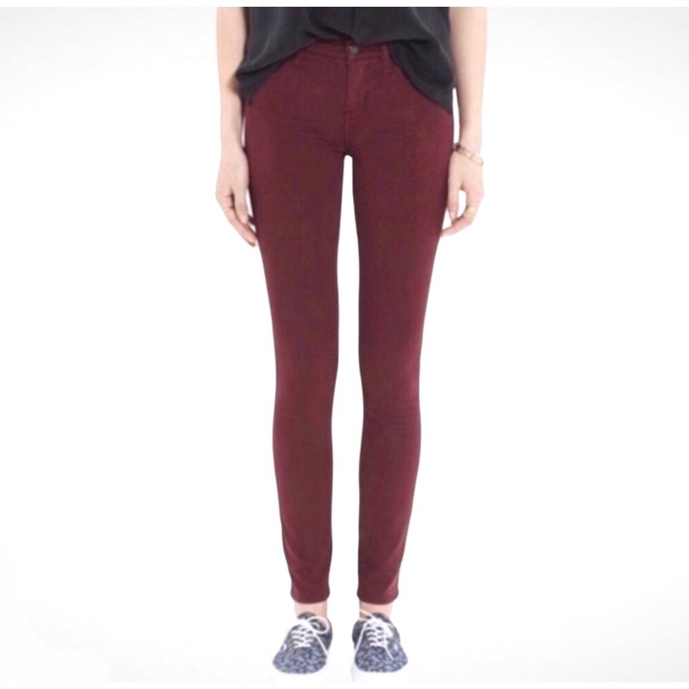 Madewell Skinny Skinny Sateen Stretch Pants Burgundy Womens‎ 26